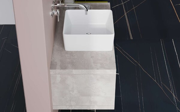 Blat lemn masiv pentru Baie 60-120cm Beton - 30 cm (blat vertical)