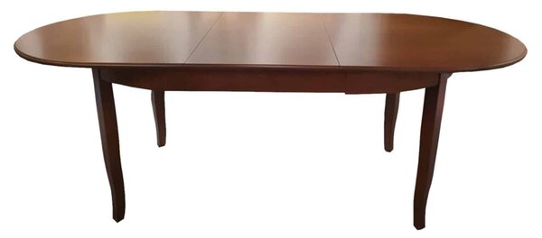 Masă lemn masiv Dining Ella Extensibilă 165/, 220 × 100 × 78 cm - Negru