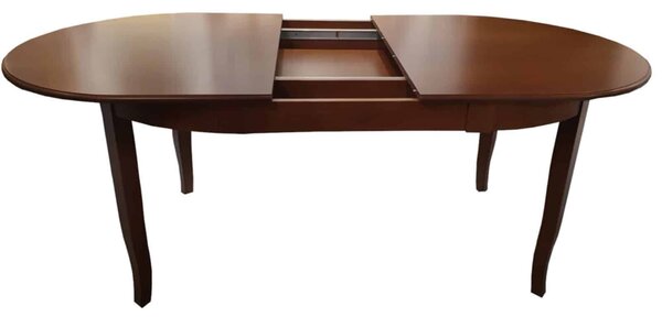 Masă lemn masiv Dining Ella Extensibilă 165/, 220 × 100 × 78 cm - Negru