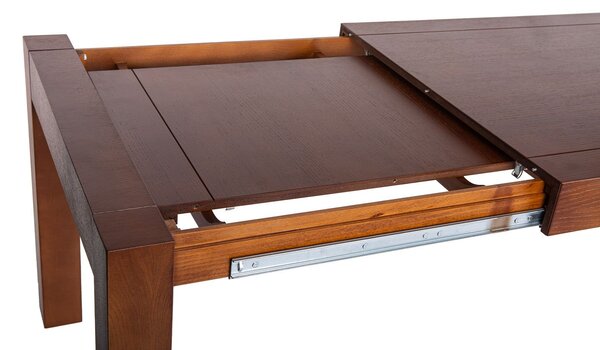 Masă lemn masiv Dining Mariam Extensibilă 140/, 200 × 90 × 78 cm - Wenge Maro