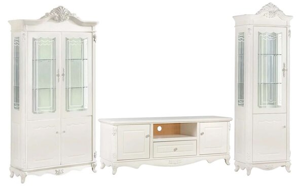 Set lemn masiv alb Living Paris 3 Piese - Dreapta