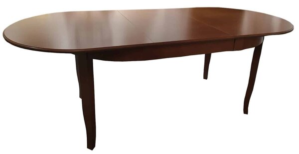 Masă lemn masiv Dining Ella Extensibilă 165/, 220 × 100 × 78 cm - Negru