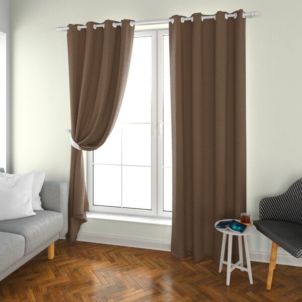 2x draperie maro deschis OXFORD 140x250 cm