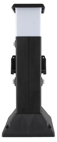 Solight PG05 - Lampă exterior cu 2 prize 1xE14/15W/230V IP44 negru