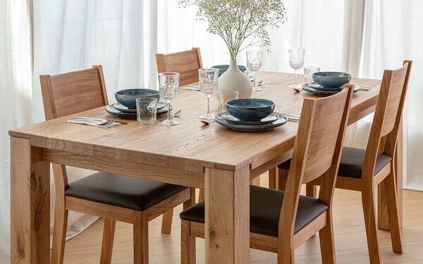 Masă stejar masiv Dining Gael 180x90 cm sau 200x100 cm - 180 x 90 cm