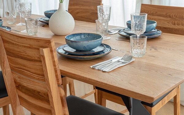 Masă stejar masiv Dining Carla 180x90 cm sau 200x100 cm - 180 x 90 cm
