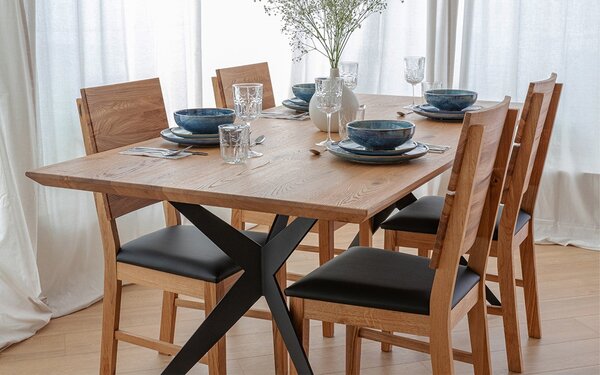 Masă stejar masiv Dining Carla 180x90 cm sau 200x100 cm - 180 x 90 cm