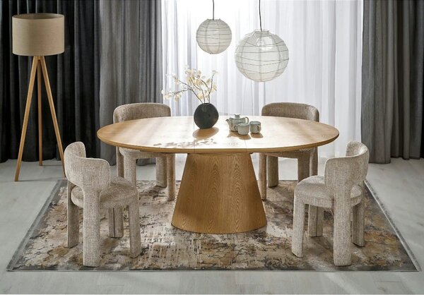 Masa extensibila CALYPSO, stejar natural, 160/200x100x77 cm