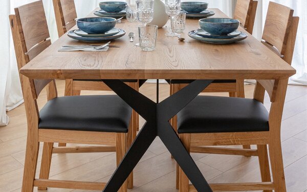 Masă stejar masiv Dining Carla 180x90 cm sau 200x100 cm - 180 x 90 cm