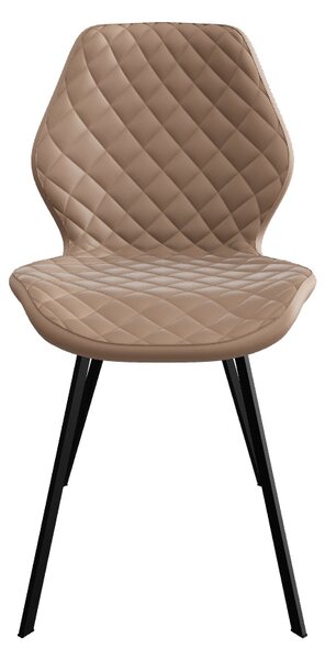 Scaun K360 bej/negru, stofa clasica/metal, 51x64x90 cm