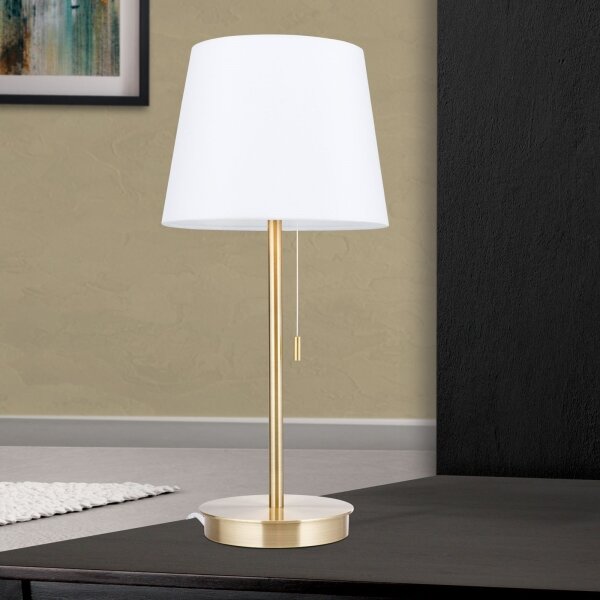 Lampă de masă cu port USB Orion LA 4-1205/1 LUDWIG 1xE27/40W/230V alb/auriu