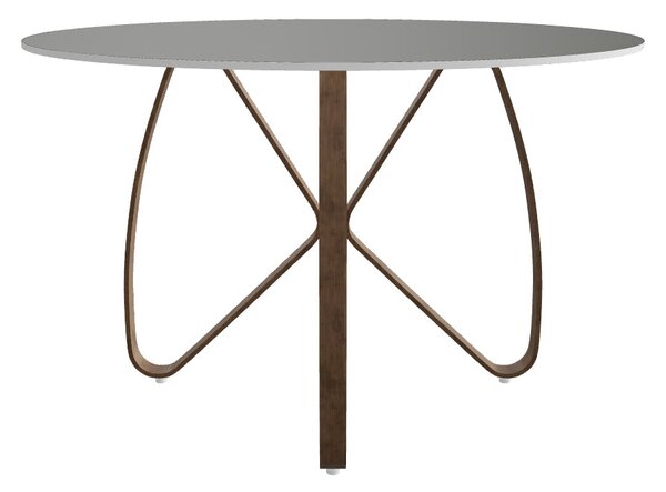 Masa LUNGO, maro/auriu, sticla securizata/metal, 120x120x76 cm