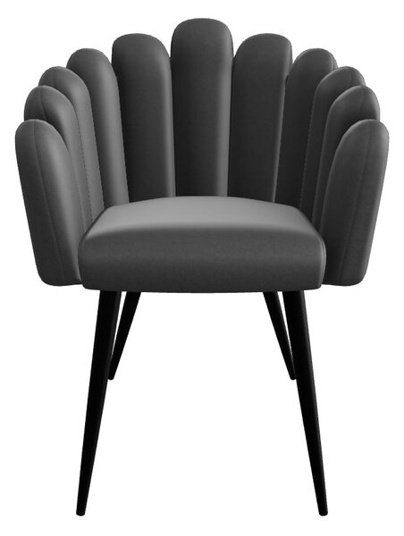 Scaun tapitat K410, gri inchis, 65x62x85 cm