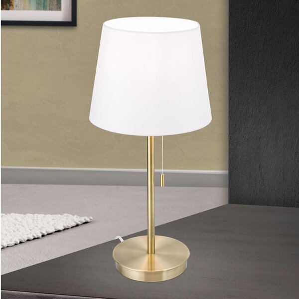 Lampă de masă cu port USB Orion LA 4-1205/1 LUDWIG 1xE27/40W/230V alb/auriu