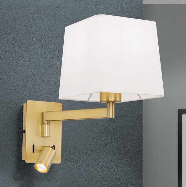 Orion WA 2-1469/1- Lampă LED de perete CARLTON 1xE27/40W/230V + LED/3W alb/auriu