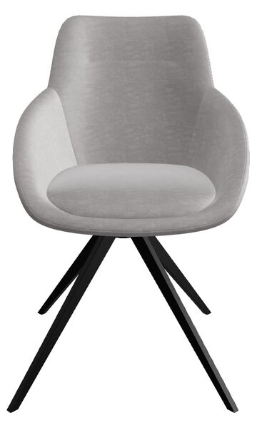 Scaun K431, gri deschis/negru, stofa clasica/metal, 55x54x84 cm