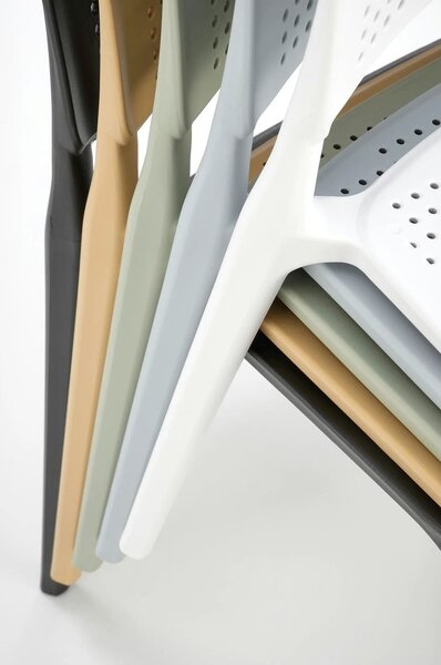 Scaun K514, negru, polipropilena, 42x55x79 cm