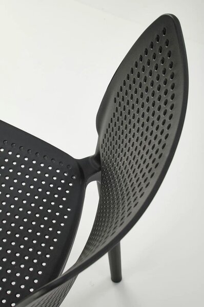 Scaun K514, negru, polipropilena, 42x55x79 cm