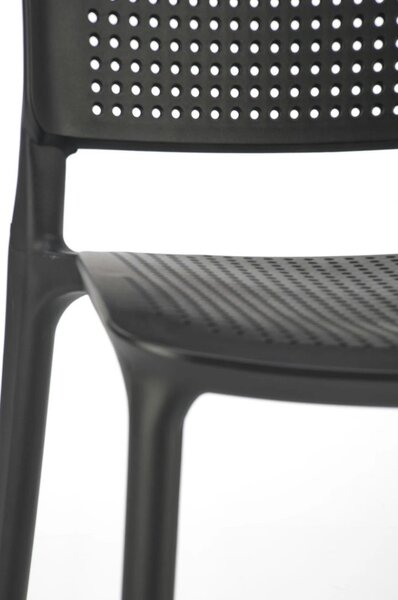 Scaun K514, negru, polipropilena, 42x55x79 cm