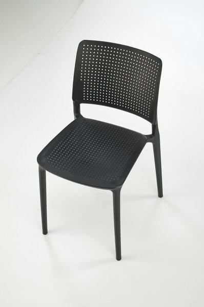 Scaun K514, negru, polipropilena, 42x55x79 cm