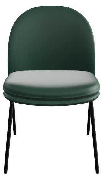 Scaun K443, verde/negru, stofa catifelata/metal, 50x58x84 cm