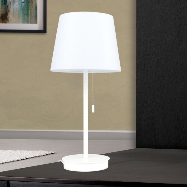 Lampă de masă cu port USB Orion LA 4-1205/1 LUDWIG 1xE27/40W/230V alb