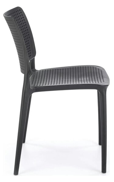 Scaun K514, negru, polipropilena, 42x55x79 cm