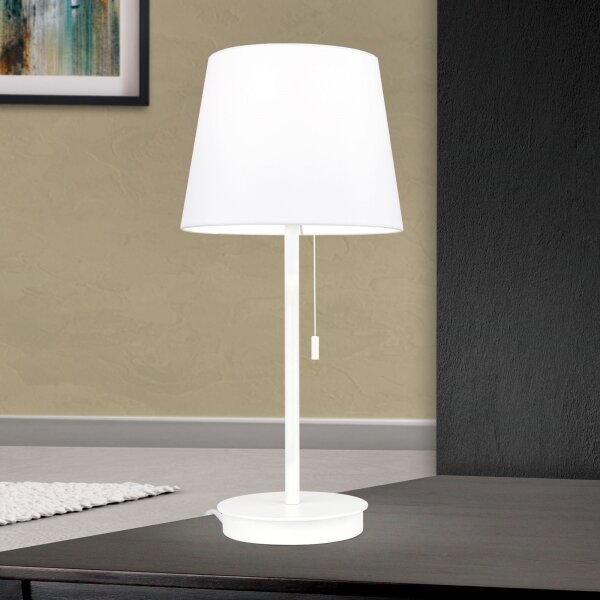 Lampă de masă cu port USB Orion LA 4-1205/1 LUDWIG 1xE27/40W/230V alb