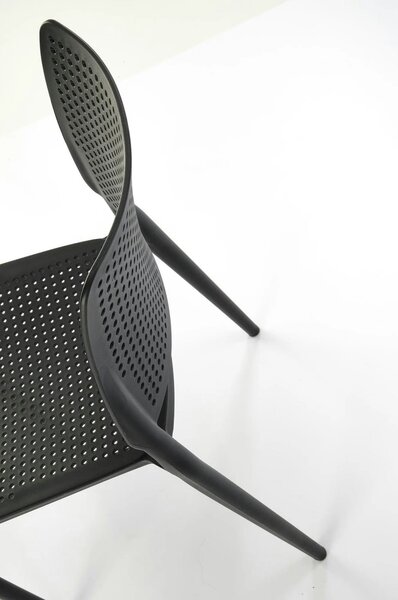 Scaun K514, negru, polipropilena, 42x55x79 cm