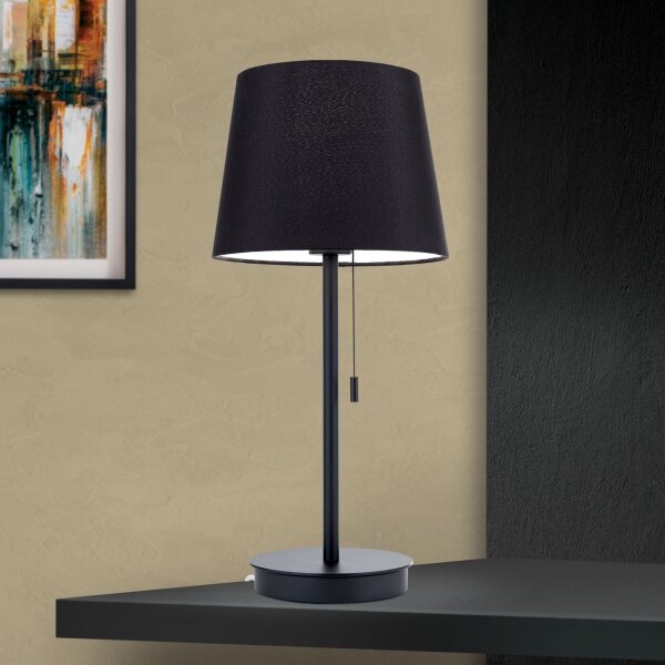 Lampă de masă cu port USB Orion LA 4-1205/1 LUDWIG 1xE27/40W/230V negru