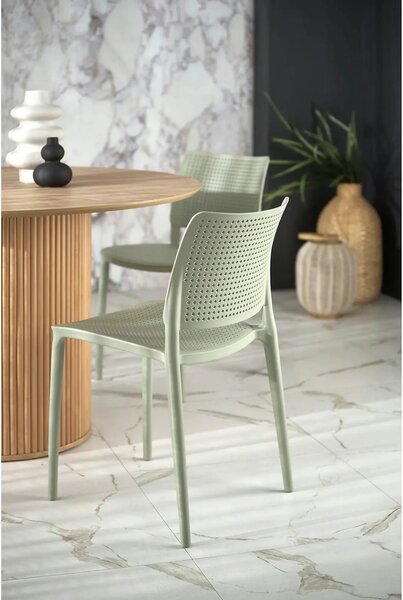 Scaun K514, verde menta, polipropilena, 42x55x79 cm