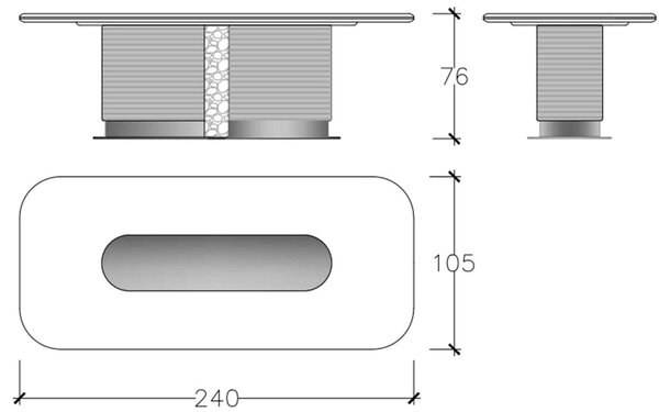 Masă lemn masiv Dining Maura, 240 × 76 × 105 cm - Lemn