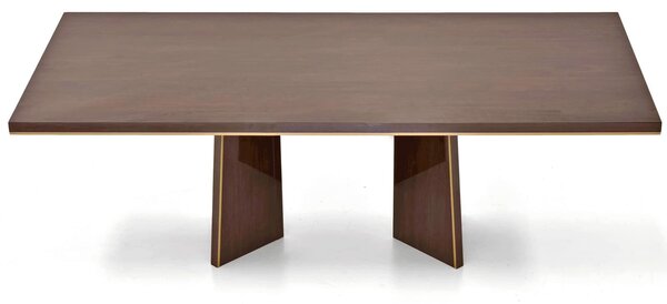 Masă lemn masiv nuc Fixă / Extensibilă Devon Lucios - Extensibila: L 180 / 225 x A 104 x H 75 cm