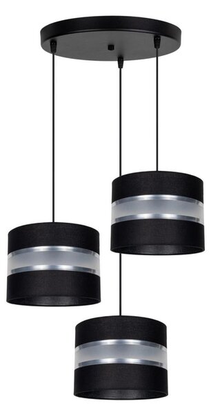 Lustră pe cablu CORAL 3xE27/60W/230V negru/crom d. 45 cm