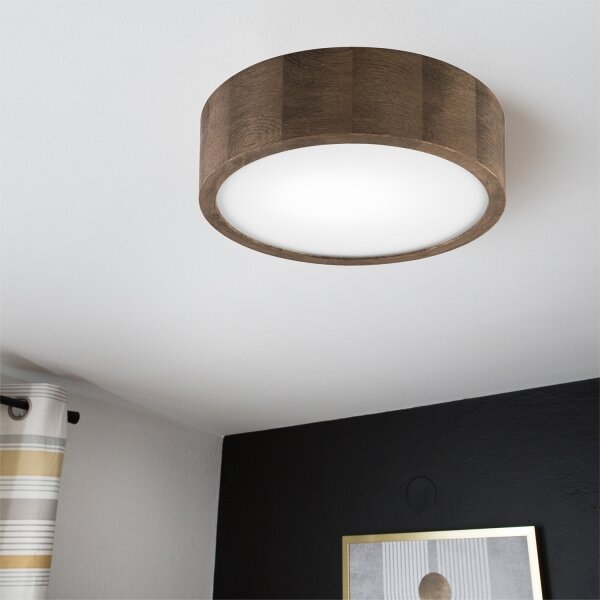 Plafonieră LED Brilagi CARVALHO 1xE27/60W/230V stejar nuc d. 27 cm