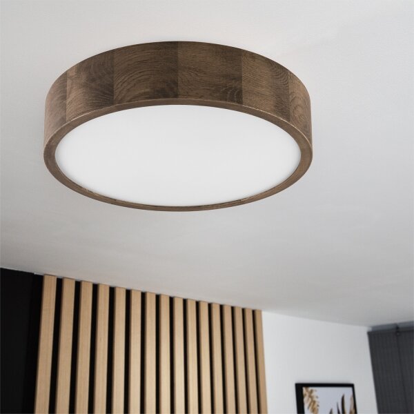 Plafonieră LED Brilagi CARVALHO 2xE27/60W/230V stejar nuc d. 37 cm