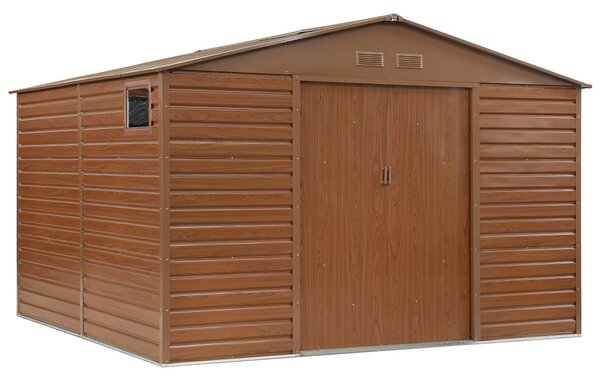 Magazie de grădină metalică Malmo 3,4 x 3,2 m Store Boss maro