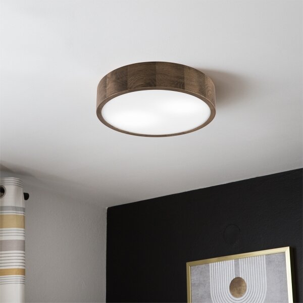 Plafonieră LED Brilagi CARVALHO 2xE27/60W/230V stejar nuc d. 37 cm