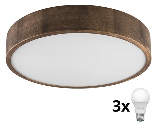 Plafonieră LED Brilagi CARVALHO 3xE27/60W/230V stejar nuc d. 47 cm