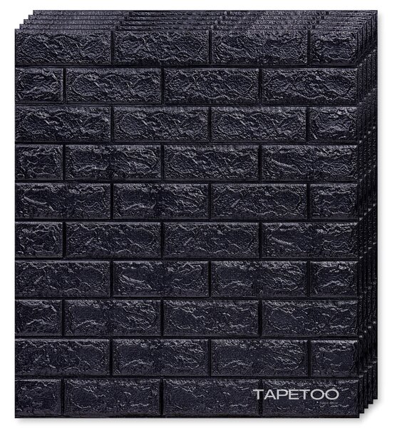 10 x Placi Tapet 3D 70 X 77 Cm "Negru" 3mm, 10 Buc (12.90 lei buc - 6.5% discount) 5.3mp