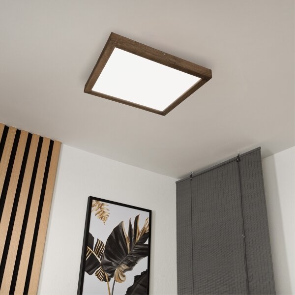 Brilagi-LED Corp de iluminat pentru baie WOODY FRAME LED/40W/230V 60x60 cm IP44 stejar/nuc
