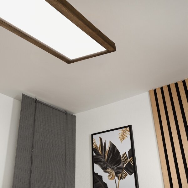 Brilagi - Corp de iluminat LED pentru baie WOODY FRAME LED/40W/230V 120x30 IP44, finisaj stejar/nuc