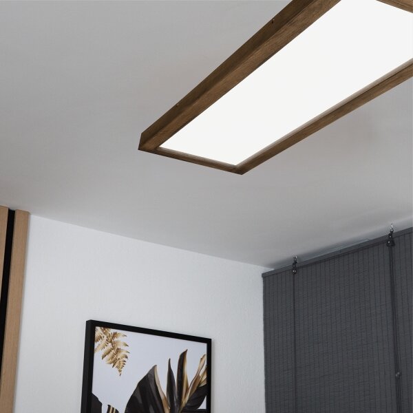 Brilagi - Corp de iluminat LED pentru baie WOODY FRAME LED/40W/230V 120x30 IP44, finisaj stejar/nuc
