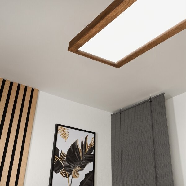 Brilagi -LED Corp de iluminat pentru baie WOODY FRAME LED/40W/230V 120x30 IP44, stejar/cireș