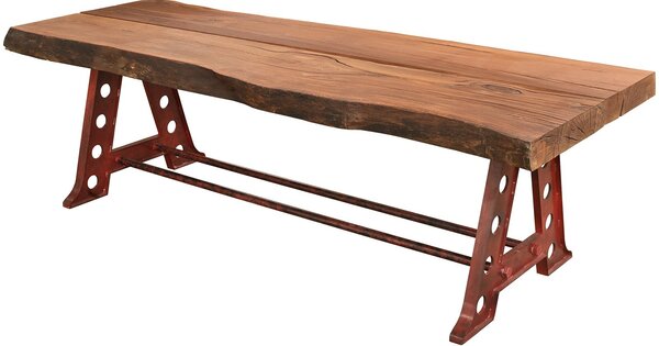 Masă stejar masiv Dining Murphy și Metal - 240x100cm
