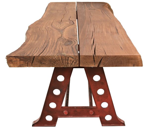 Masă stejar masiv Dining Murphy și Metal - 240x100cm