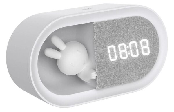 Lampă de noapte LED reglabilă cu ceas BUNNY LED/1,2W/5V 3000K