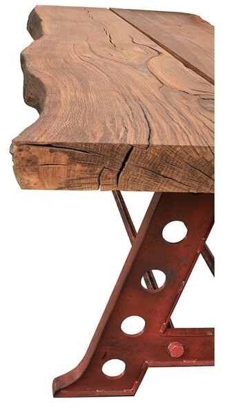 Masă stejar masiv Dining Murphy și Metal - 240x100cm