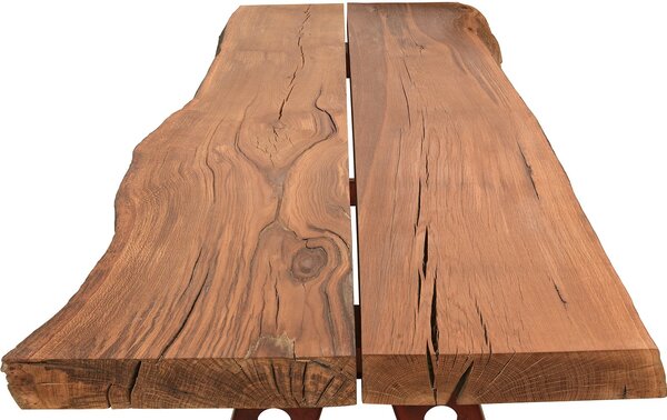Masă stejar masiv Dining Murphy și Metal - 240x100cm