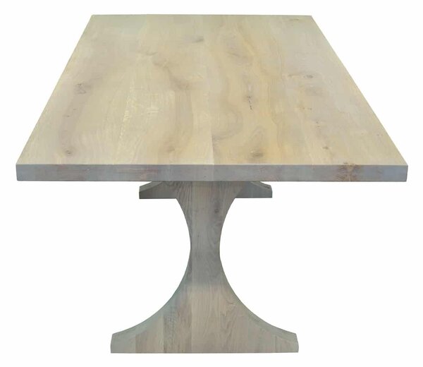 Masă stejar masiv Dining Luna blat 5 cm - 140x80cm